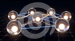 Futuristic Neural Network Background: Dynamic AI Connection for Technology and Data Professionals