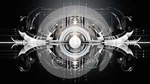 abstract futuristic design on a black background