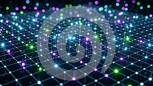 Abstract Digital Network Grid Background