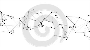 Abstract futuristic dot circle and line molecule network structure graphic