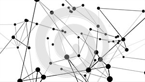 Abstract futuristic dot circle and line molecule network structure graphic