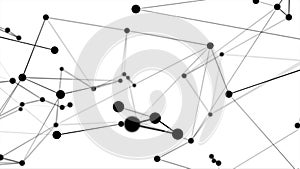 Abstract futuristic dot circle and line molecule network structure graphic