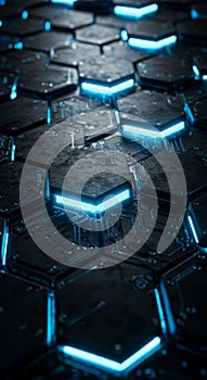 Abstract Futuristic Hexagon Technology Background