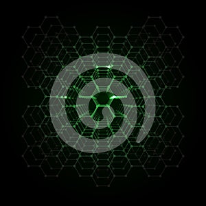 Abstract Futuristic Hexagonal Background
