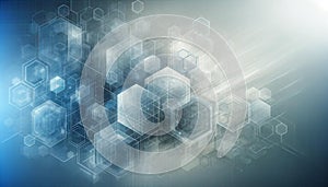 Abstract Futuristic Hexagonal Pattern Background
