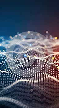 Abstract Digital Network Concept - Futuristic Connection Points