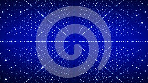 Abstract futuristic infinite flow of scientific data. Network structure of an array of points. Outer space background. Big data