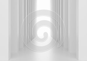 Abstract futuristic light corridor interior