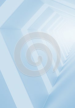 Abstract futuristic light corridor interior