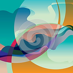 Abstract futuristic painting, vector pattern versicolored background photo