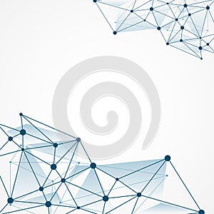 Abstract futuristic shape. Computer generated on white background