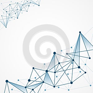 Abstract futuristic shape. Computer generated on white background