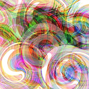 Abstract futuristic spirales of colorfuls waves