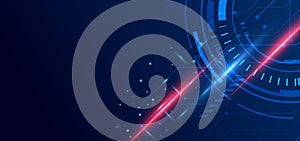 Abstract Futuristic Technology Background. HUD circle element. Hi-tech communication concept