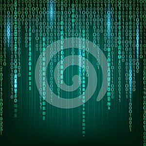 Abstract futuristic technology with binary code. matrix background with digits