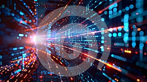 Abstract futuristic technology data visualization background for analysis and analytics