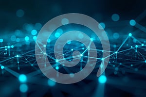 Abstract Futuristic Technology and Digital Data Visualization Concept