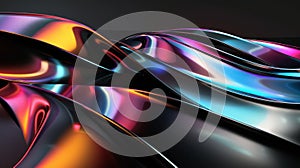 Abstract Futuristic Wave Pattern, Generative AI
