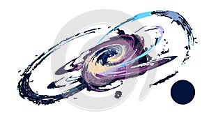 Abstract Galactic Spiral Swirl Vector Design Element, vector design Generative AI