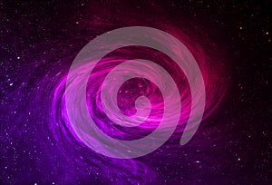 Abstract galaxy swirl in deep space. beautiful banner wallpaper design illustration