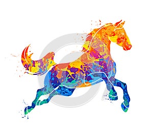 Galloping horse Abstract