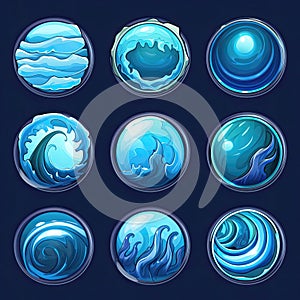 abstract games blue water wave ai generated
