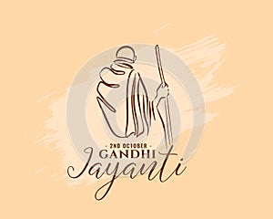 abstract gandhi jayanti template in modern style vector illustration