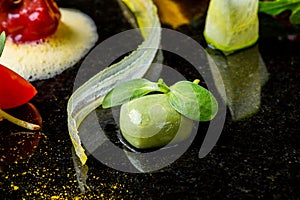 Abstract gastronomy vanguard concept molecular cuisine background