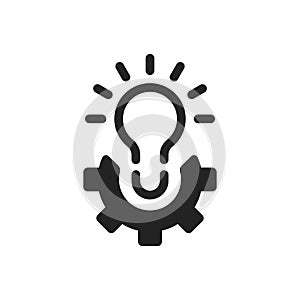 abstract gear with light bulb like implement photo