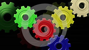 Abstract gears on background