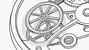 Abstract gears and cogs pattern: intricate mechanical design, vector design Generative AI