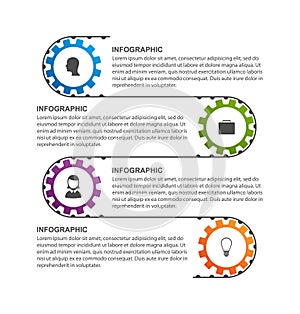 Abstract gears infographic. Design element.
