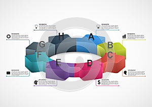 Abstract gears infographic. Design element.