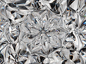 Abstract Gemstone or diamond texture closeup and kaleidoscope
