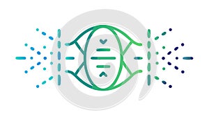 Abstract Genetic Data Flow, Digital Information Vector, vector design Generative AI