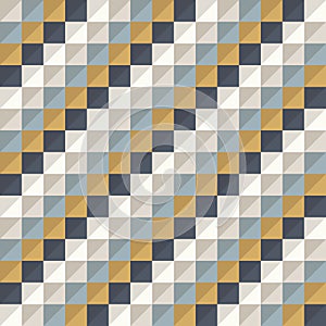 Abstract geo pattern, seamless vector, diagonal checkered diamond shapes