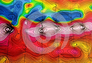 Abstract geologic map