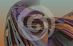 Abstract geologic mineral nature fractal landscape beautiful background illustration
