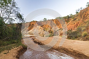 Abstract geological formation in Red Tsingy Madagascar