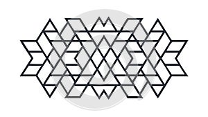 Abstract Geometric Angular Border Pattern, vector design Generative AI