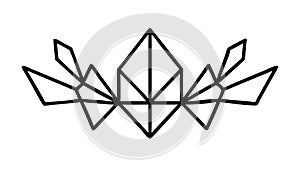 Abstract Geometric Angular Border Vector. Modern Decorative Element, vector design Generative AI