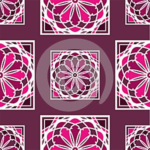 Abstract geometric arabic etnic seamless pattern background.