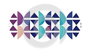 Abstract Geometric Arc Pattern, Modern Interlocking Shapes, vector design Generative AI