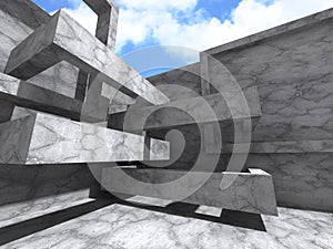 Abstract geometric architecture concrete background