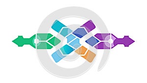 Abstract Geometric Arrow Flow Design, vector design Generative AI