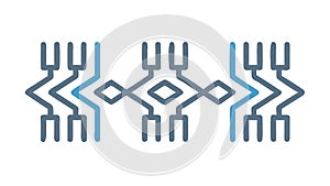 Abstract Geometric Arrow Pattern Line, vector design Generative AI