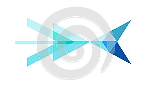 Abstract Geometric Arrows Direction Movement Progress Icon Vector, vector design Generative AI