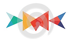 Abstract Geometric Arrows Direction Progress Icon, vector design Generative AI