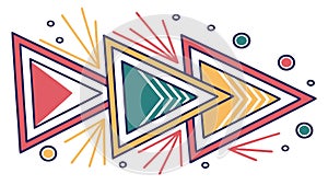 Abstract Geometric Arrows Vector for Dynamic Directional Graphics, vector design Generative AI