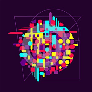 Abstract geometric art composition. Vector illustration graphic design